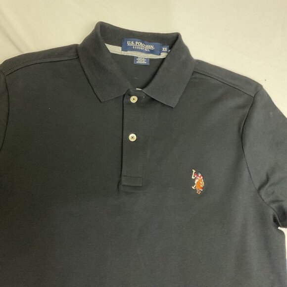 U.S. Polo Assn. Mens Black Polo Shirt XSmall Short Sleeve Embroidered Logo Cotto - Picture 3 of 5